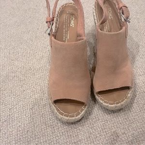 Tom’s suede Platforms. Worn once.